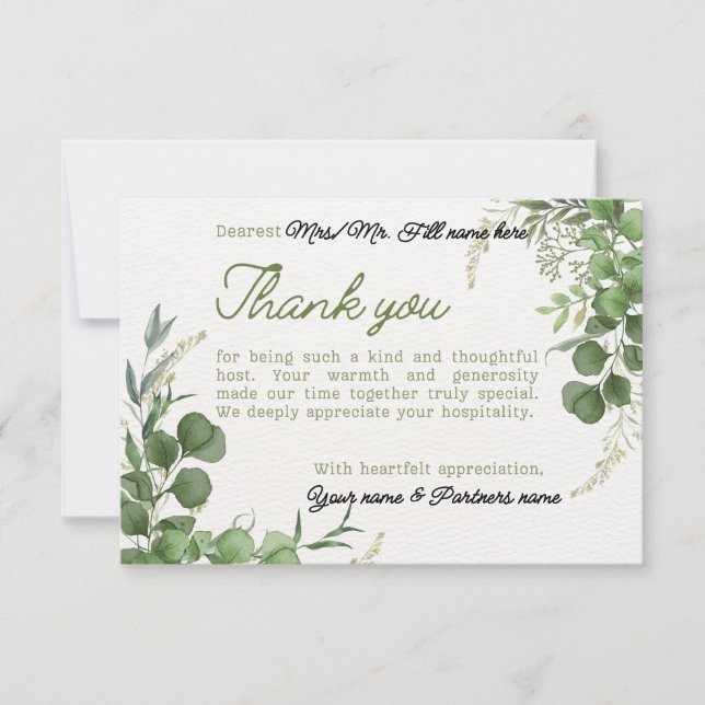 Gå grön tack kort (Framsida)