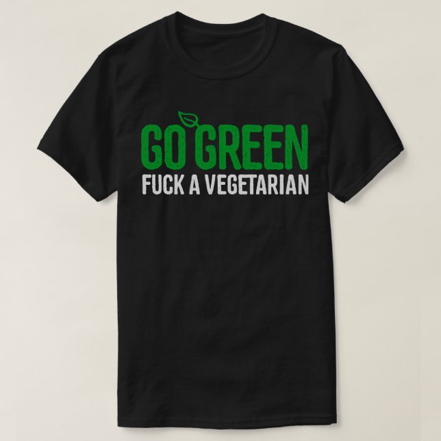 Gå grönt en vegetarian, lusarian vegan BBQ m T Shirt (Design framsida)
