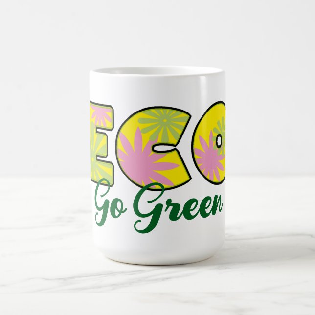 Gå Grönt Retro Ekodesign Kaffemugg (Center)