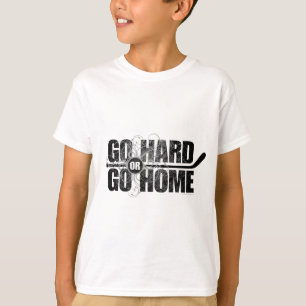 Gå hårt eller gå hem (hockey) t shirt