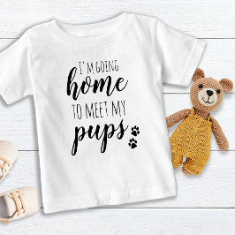 Gå hem för att träffa mina Valper Paw-utskrift T Shirt