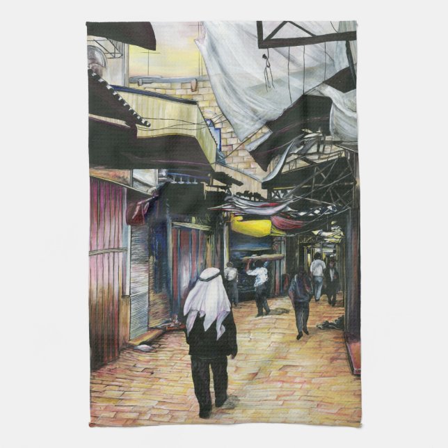 Gå hem genom Antiquity, Jerusalem Kökshandduk (Vertikal)