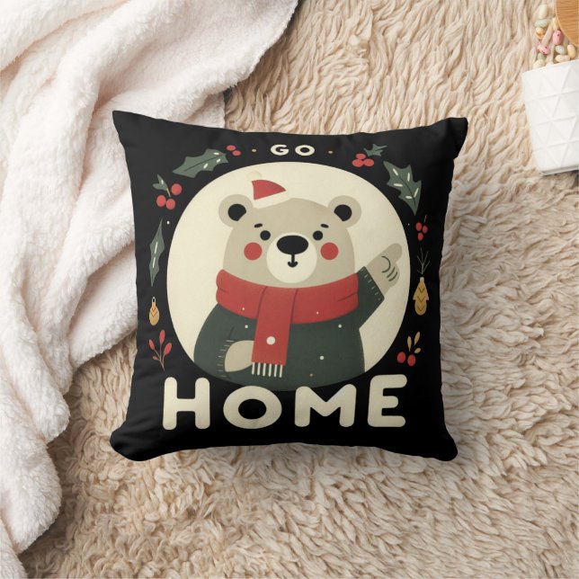 Gå hem julbjörn kudde (Filt)