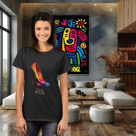 Gå Högt Ljud Klurigt Höga Klackar Mode Illustratio T Shirt