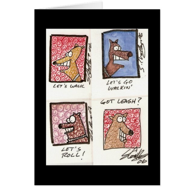 gå hunden OBS kort (Framsidan)