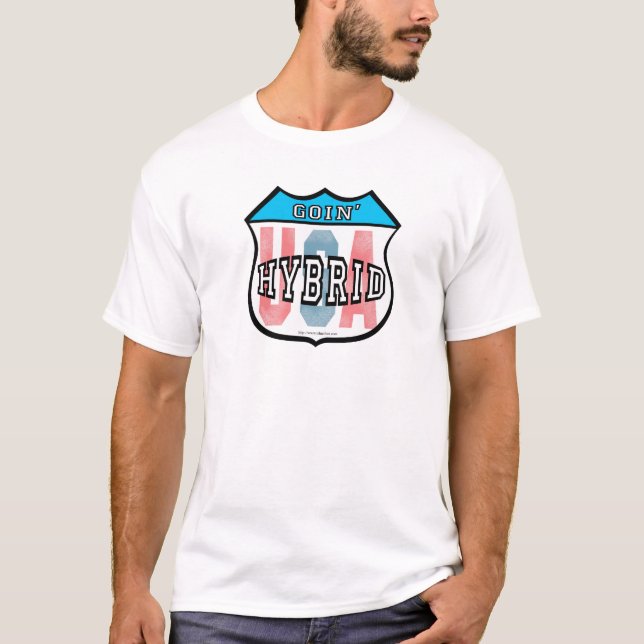 Gå Hybrid Kör Min Bil Sverige Tee Shirt (Framsida)