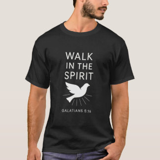Gå i anden Galaterbrevet 516 Dove kristen religiös T Shirt