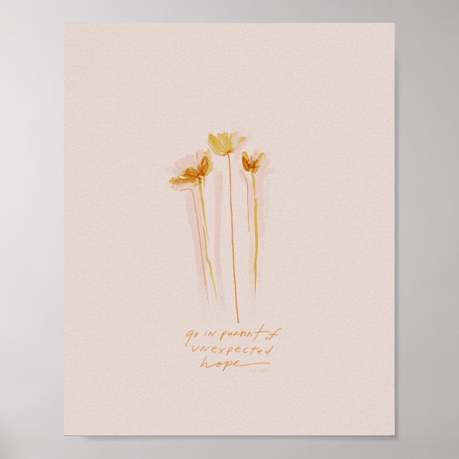 "Gå i jakt på oväntat hopp" Poster (Framsidan)