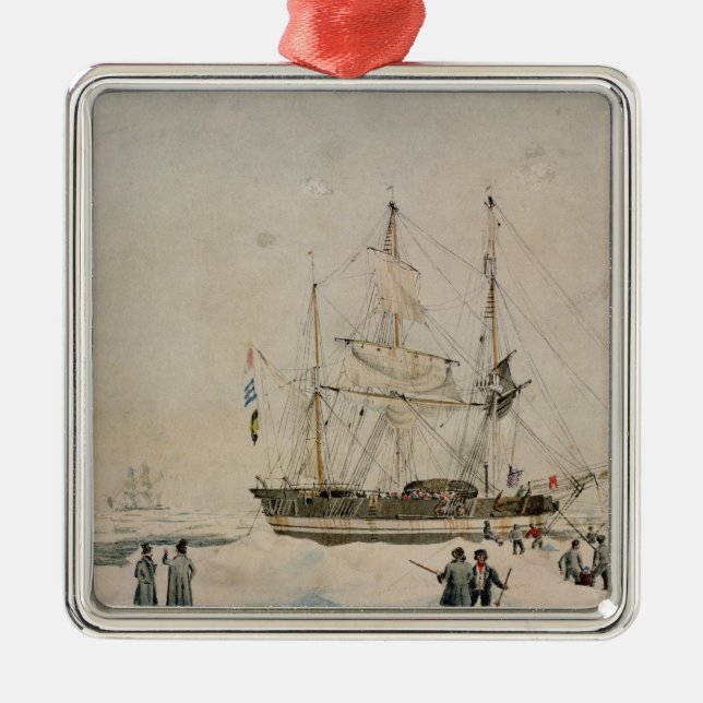 Gå i packen, Ross expedition, 1842 Julgransprydnad Metall (Framsidan)