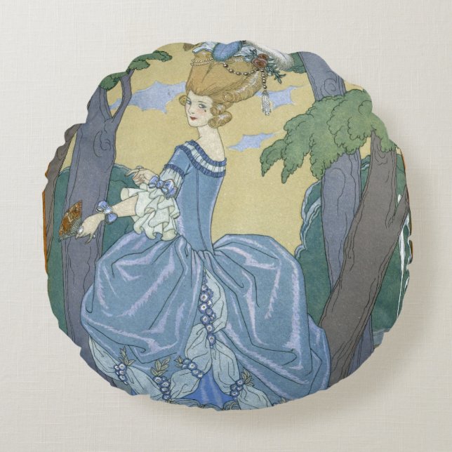 Gå i skogen, illustrationen för 'Fetes Galant Rund Kudde (Framsidan)