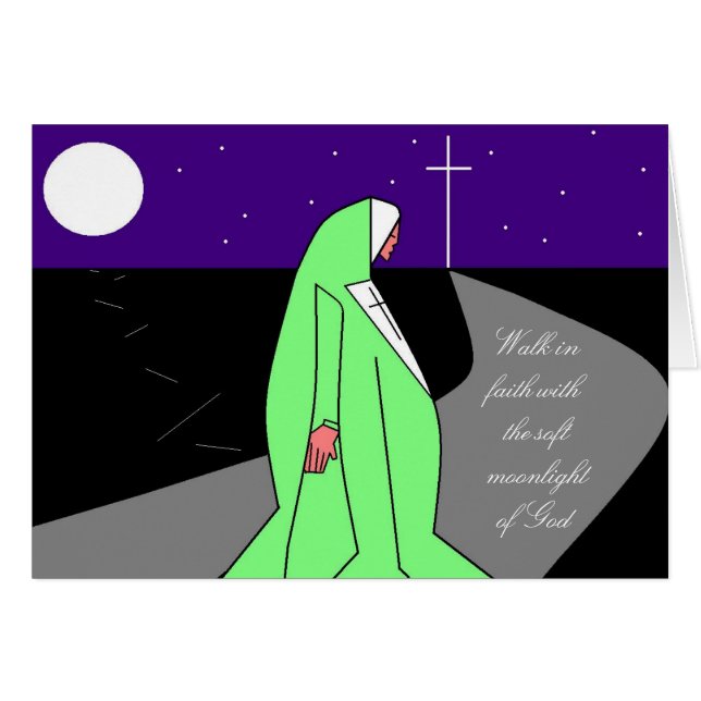 Gå i tro.. hälsningskort (Framsidan Horizontal)