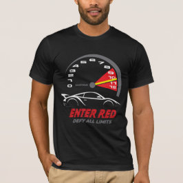 Gå in i det röda: trotsa alla gränser t shirt