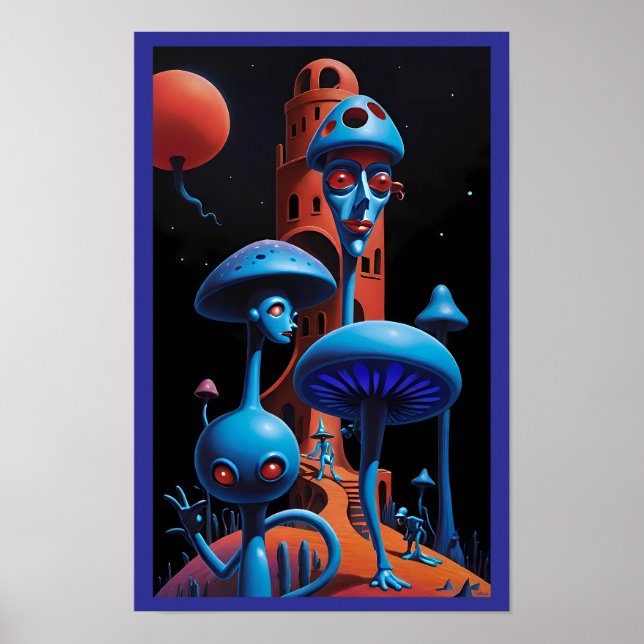Gå in i en Psychedelic Dream Poster (Framsidan)