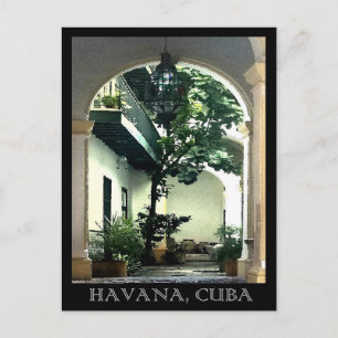 Gå in i ett Courtyard, Havana, Kuba Vykort
