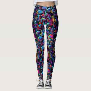 Gå in i ett Neon Wonderland: Glowing Grooves Leggings
