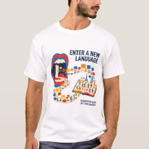 Gå In i Ett Nytt Språk Europeisk Dag T-Shirt