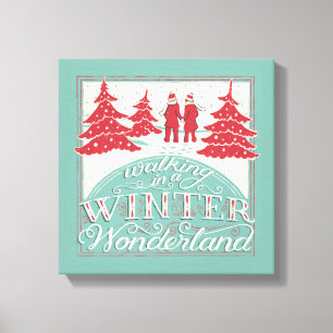 Gå in i ett vinter Wonderland Canvastryck