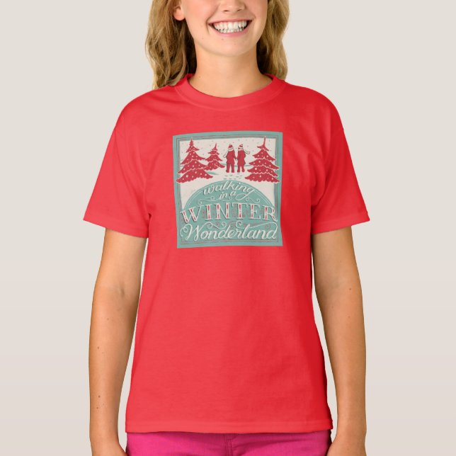Gå in i ett vinter Wonderland T Shirt (Framsida)