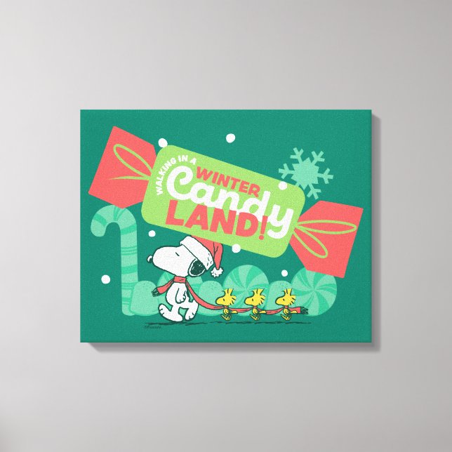 Gå in i ett vinterkandisland! canvastryck (Framsida)