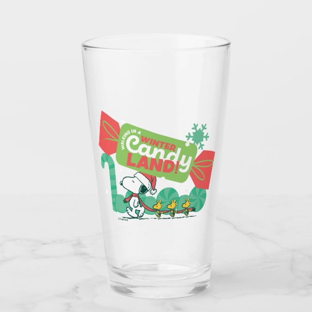 Gå in i ett vinterkandisland! glaskopp (Framsida)