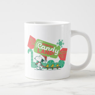Gå in i ett vinterkandisland! jumbo mugg