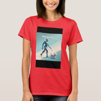 Gå in i framtiden: Robot och Hund Sci-Fi T Shirt
