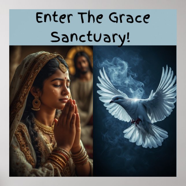 Gå in i Grace sanctuary design 2 färgtema 1 Poster (Framsidan)