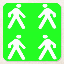 Gå in i grönten underlägg papper kvadrat