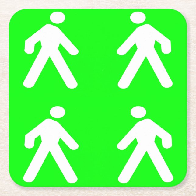 Gå in i grönten underlägg papper kvadrat (Framsidan)