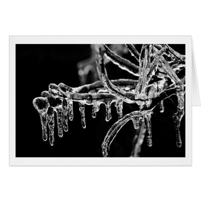 gå in i isig vinter hälsningskort (Framsidan Horizontal)