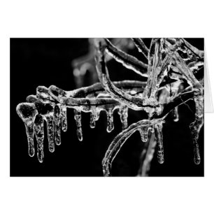 gå in i isig vinter hälsningskort