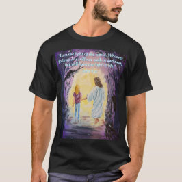 Gå in i Mörken Jag och Jesus Jn 8:12 T-shirt
