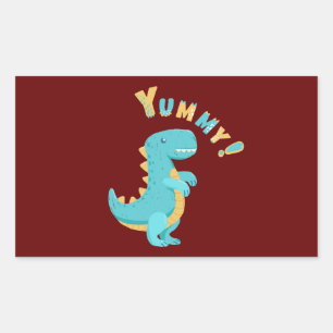 Gå in i Roligt med en Dino-Mite Party! Rektangulärt Klistermärke