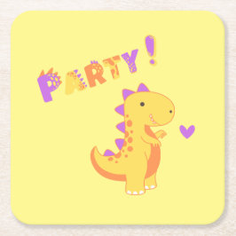 Gå in i Roligt med en Dino-Mite Party! Underlägg Papper Kvadrat