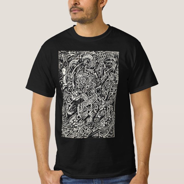 Gå in, Microdot Man  T-Shirt (Framsida)
