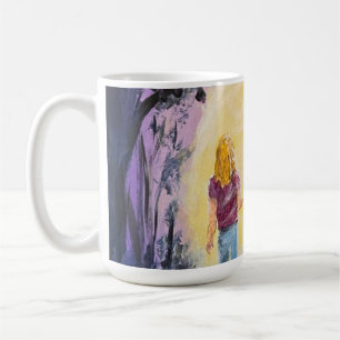 Gå in på Mörkens Lila Kaffemugg