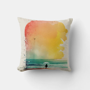 Gå in på Vinkara Abstrakt Beach Art Kudde