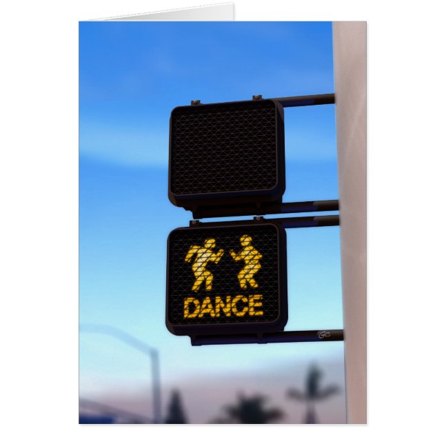"GÅ INTE…, DANS! ", HÄLSNINGSKORT (Framsidan)