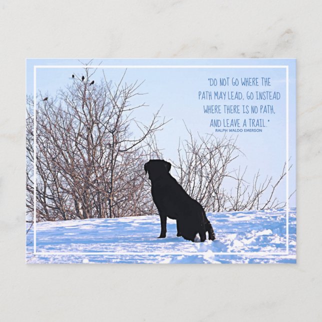 Gå inte dit där Väg kan leda en Emerson-offert Vykort (Framsida)