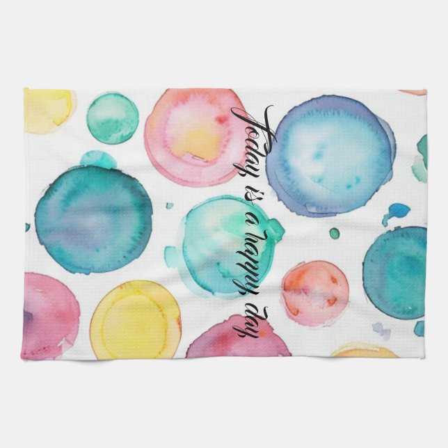 Gå inte före söt färg kökshandduk (Horisontell)