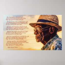 Gå inte försiktigt in i den bra natten poster