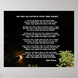 GÅ INTE HELT IN I KVÄLL POSTER