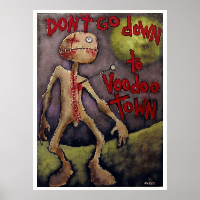 "GÅ INTE NER TILL VOODOO TOWN #10" POSTER (Framsidan)