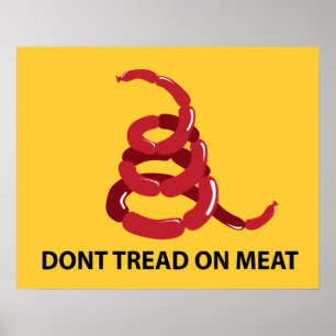 Gå inte på köttaffischen poster