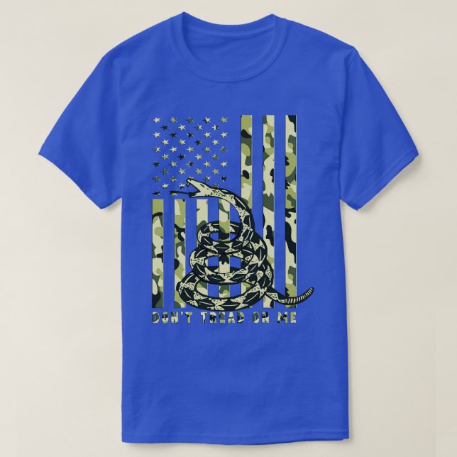 Gå inte på mig Camo American Flagga T Shirt (Design framsida)