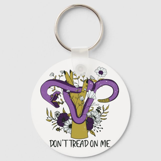 Gå inte på mig feminist nyckelring (Framsida)