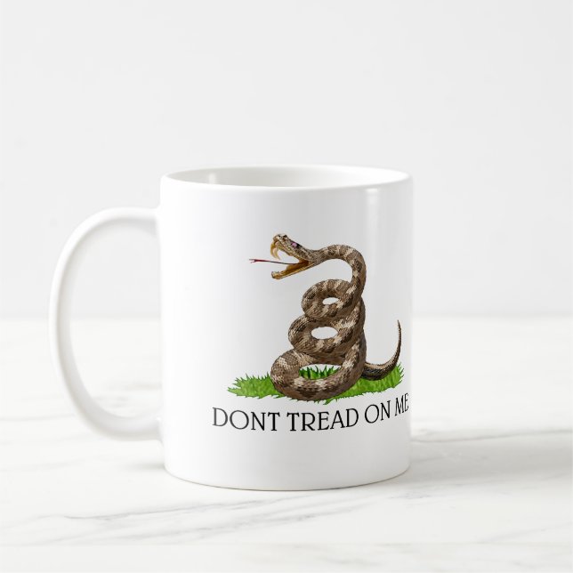 Gå inte på mig flagga för den Gadsden Kaffemugg (Vänster)