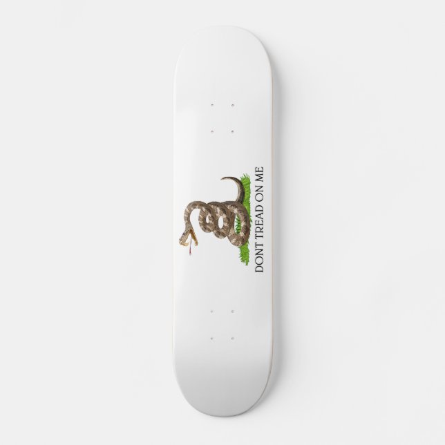 Gå inte på mig flagga för den Gadsden Skateboard Bräda 19,5 Cm (Framsida)