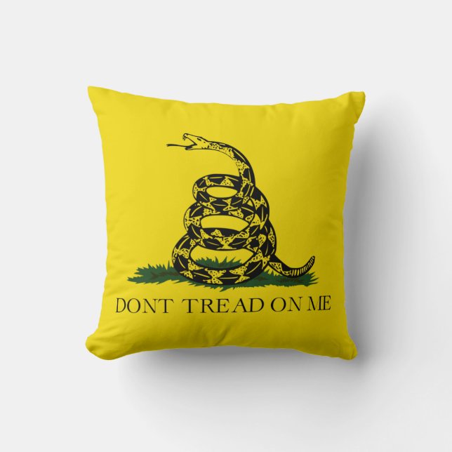 Gå inte på mig Gadsden American Flagga Kudde (Framsida)