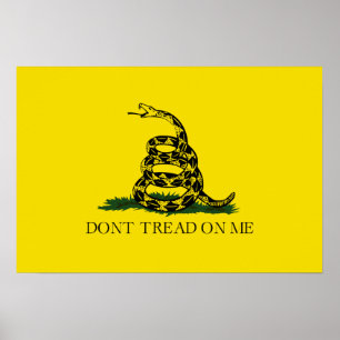 Gå inte på mig Gadsden American Flagga Poster